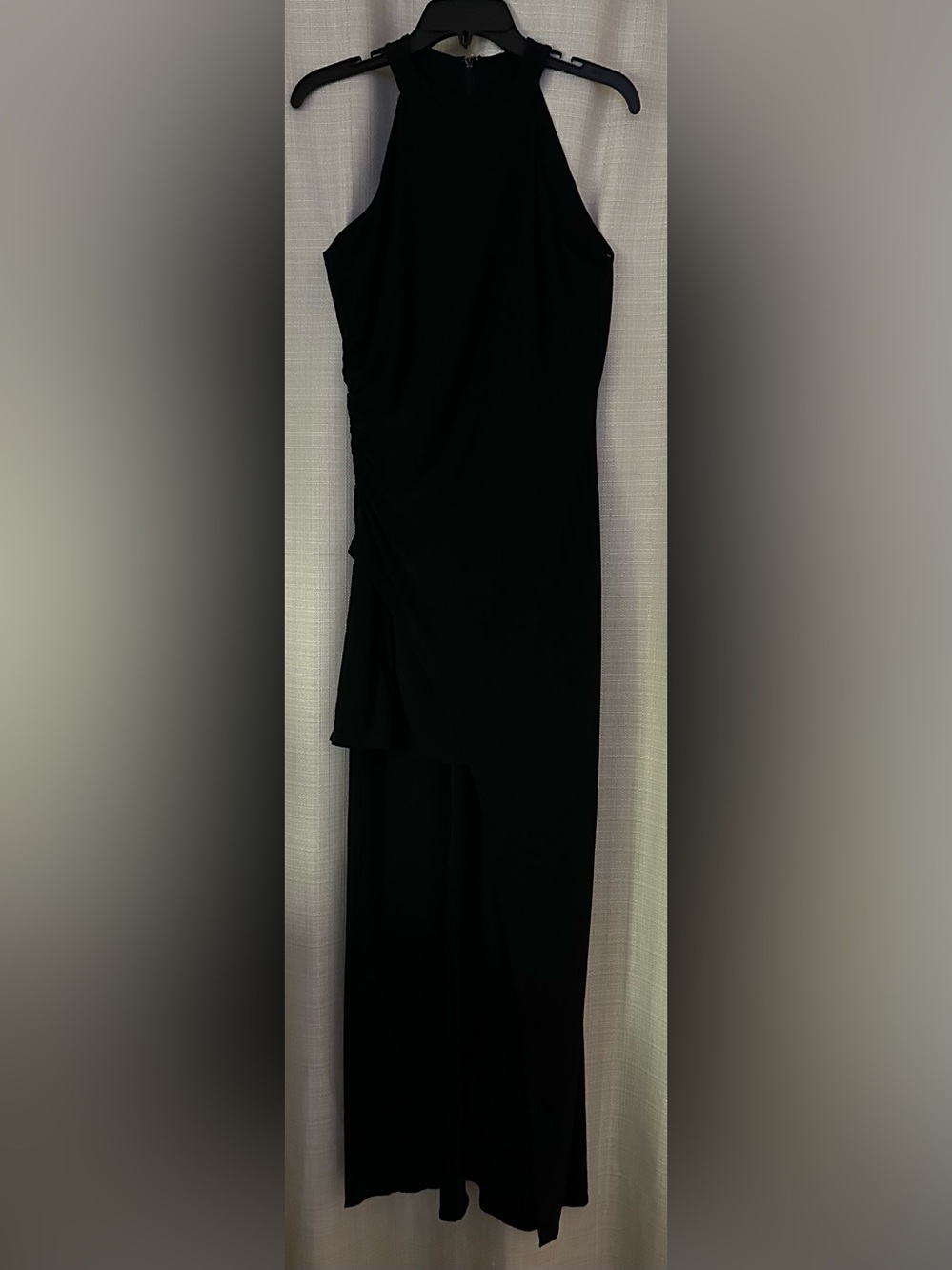 Laundry By Shelli Segal Black halter neck Asymmetric High-Low Maxi dress 6 - Picture 2 of 16